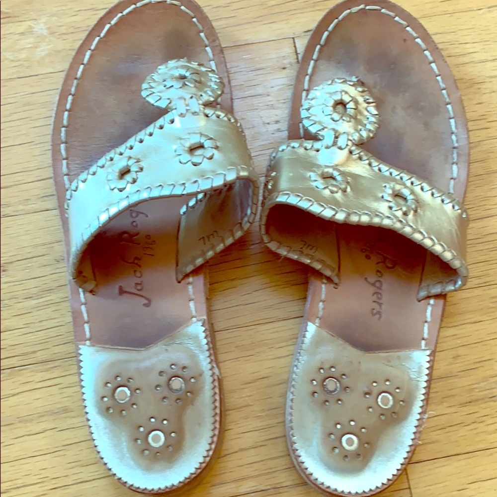 Platinum color Jack Rogers